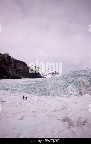 Randonneurs sur Frans Josef Glacier, île du Sud, Nouvelle-Zélande Banque D'Images