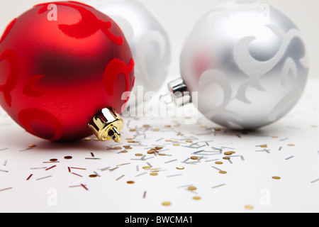 États-unis, Illinois, Metamora, Studio shot of Christmas Ornaments Banque D'Images