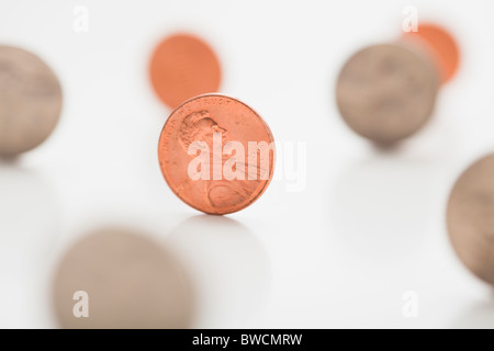 États-unis, Illinois, Metamora, Studio shot of coins Banque D'Images