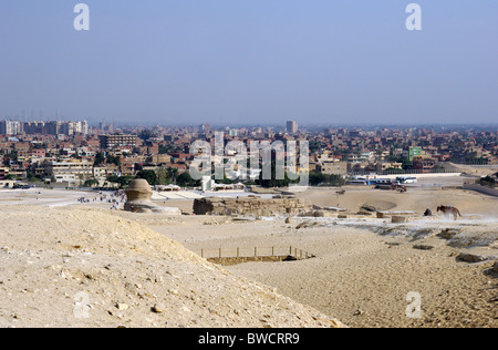 La ville du Caire de point près de Sphinx. Banque D'Images