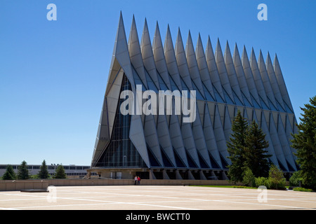 Des cadets de la chapelle à l'Air Force Academy de Colorado Springs, Colorado, États-Unis. Banque D'Images