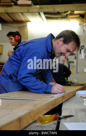 Paparwark les meubles et l'Ébénisterie atelier à Scalloway Ecosse Shetland Banque D'Images