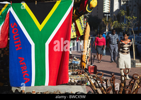 Décrochage souvenirs sur front de mer, à Durban, le KwaZulu-Natal, Afrique du Sud Banque D'Images