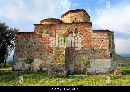 Église Saint Nicolas (13 siècle), Mesopotam, district Delvina, Albanie Banque D'Images