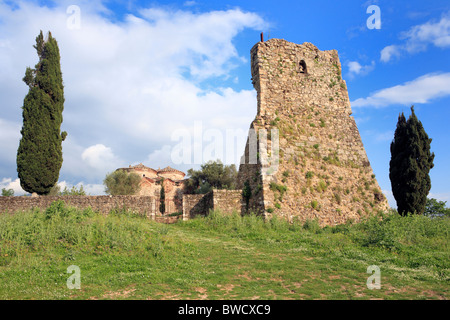 Église Saint Nicolas (13 siècle), Mesopotam, district Delvina, Albanie Banque D'Images