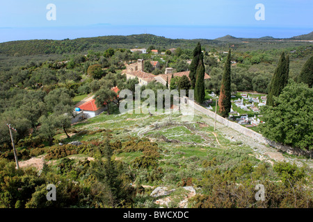 Campagne Près de Himara, district Vlora Vlora (Albanie), Banque D'Images