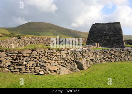 L'Oratoire Gallarus, péninsule de Dingle, comté de Kerry, Irlande Banque D'Images