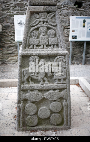 High Cross (8-9 siècle), Moone, Kildare County, Irlande Banque D'Images