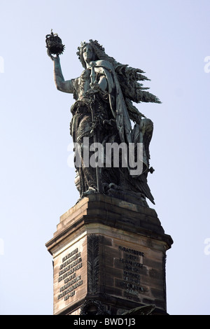 Niederwald Monument, statue, Rudesheim, Allemagne Banque D'Images