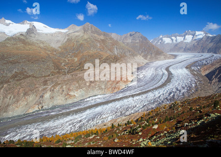 Glacier d'Aletsch, en Suisse Banque D'Images