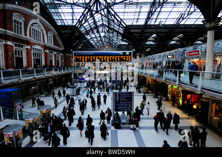 Hall de la gare de Liverpool Street, London, England, UK Banque D'Images