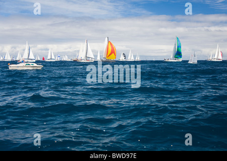 La 25e Atlantic Rally for Cruisers tournant entre Las Palmas et Sainte-Lucie dans les Caraïbes. Banque D'Images