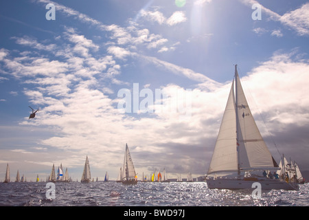 La 25e Atlantic Rally for Cruisers tournant entre Las Palmas et Sainte-Lucie dans les Caraïbes. Banque D'Images