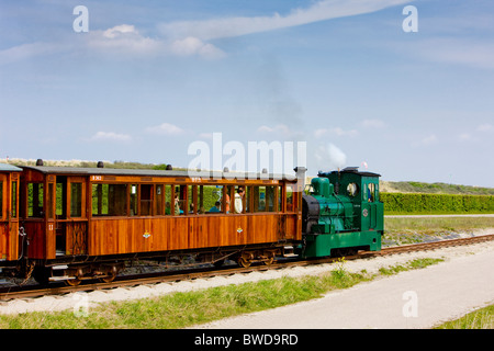 Le tram à vapeur, Middelplaat Haven, RTM, Ouddorp, Pays-Bas Banque D'Images