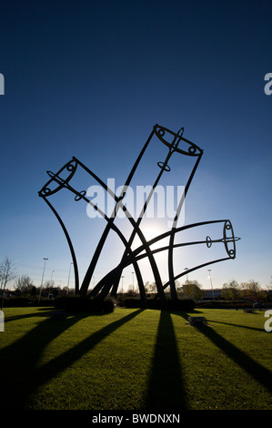 L'île de Spitfire Sculpture Sentinelle Charde Birmingham West Midlands England UK Banque D'Images