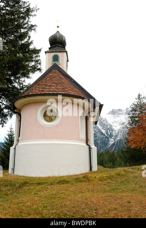 Chapelle Maria Koenigin Lake Lautersee Mittenwald bavière allemagne Banque D'Images