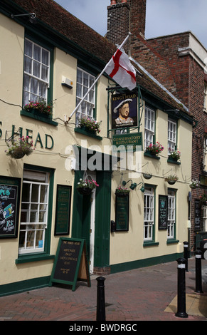 Le King's Head, un pub pittoresque dans la zone de la vieille ville de Poole Banque D'Images