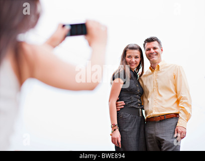 Couple ayant leur photo Banque D'Images