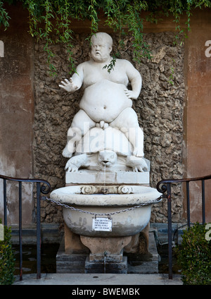 Copie de l'Bacchino, une statue de Valerio Cioli Cosimo de Medici's Court, Pietro Barbino (Nain Morgante), Bacchus sur une tortue Banque D'Images