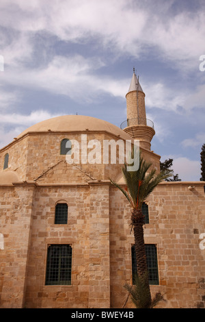 La mosquée Hala Sultan Tekke, Larnaca, Chypre. Mosquée de Umm Haram. Banque D'Images