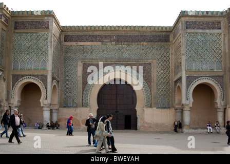 Bab el-Mansour à Meknès, Maroc. Banque D'Images