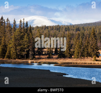 Dans Grovelsjoen Mountainview(Grövelsjön)Dalarna,Sweden Banque D'Images