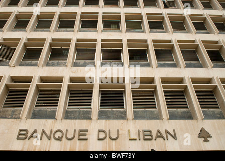 Banque du Liban ou la banque centrale, Hamra, Beyrouth, Liban. Banque D'Images