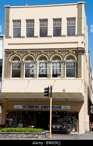 La basilique Sainte-Marie, la Banque Corner, Magasins,Hôtels,Théâtre, Invercargill, île du Sud, Nouvelle-Zélande Banque D'Images