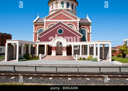 La basilique Sainte-Marie, la Banque Corner, Magasins,Hôtels,Théâtre, Invercargill, île du Sud, Nouvelle-Zélande Banque D'Images