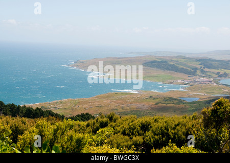 Bluff Lookout, le détroit de Foveaux, Bluff Port,Ville,Hotel, île du Sud, pointe la plus méridionale, Point, Nouvelle-Zélande Banque D'Images