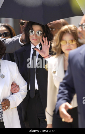 Au procès de Michael Jackson pour la pédophilie Banque D'Images