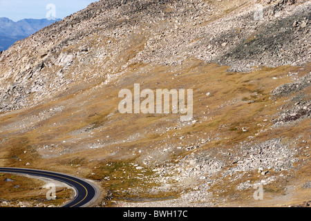 La Beartooth Highway au col de Beartooth, dans le Montana, États-Unis d'Amérique Banque D'Images