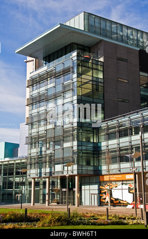 Les bureaux de la BBC et les studios du parc, MediaCityUK, Salford Quays, Salford, Greater Manchester, Angleterre, RU Banque D'Images