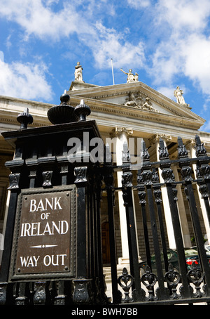 L'Irlande, comté de Dublin, Dublin City, la Banque d'Irlande du 18ème siècle en bâtiment College Green Banque D'Images