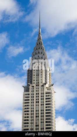 USA, New York, New York, Manhattan, l'Art Déco du Chrysler Building sur la 42ème rue à Midtown. Banque D'Images