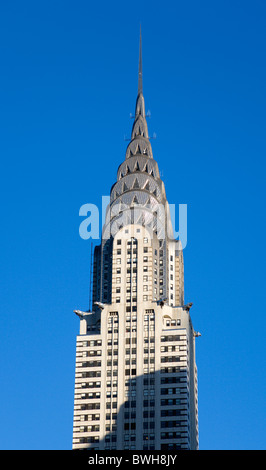 USA, New York, New York, Manhattan, l'Art Déco du Chrysler Building sur la 42ème rue à Midtown. Banque D'Images