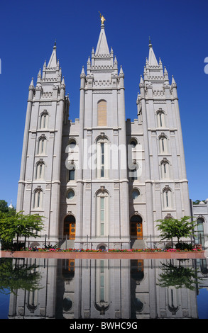 LDS temple mormon de Salt Lake City Banque D'Images