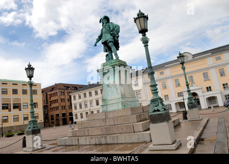 Gustav II Adolf statue fondateur de Gothenburg Suède Banque D'Images