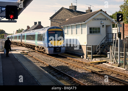 Sternfield gare sur la 49-mile East Suffolk embranchement entre Ipswich et Lowestoft. Banque D'Images