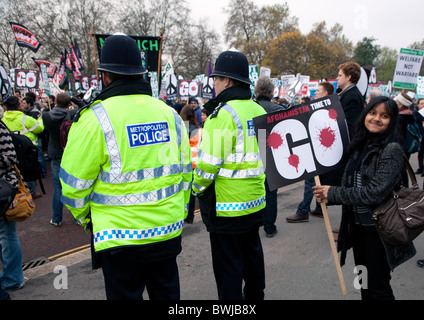 Guerre Anti-Afghanistan manifestation à Londres Banque D'Images