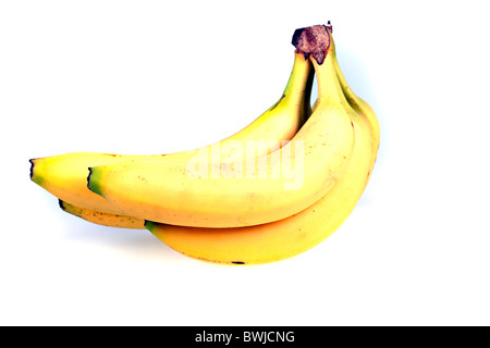 Régime de bananes isolated over white background Banque D'Images