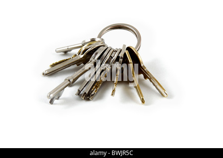 Un trousseau de clés sur un jeu de clés Banque D'Images