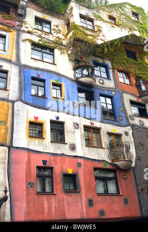 Hundertwasserhaus Vienna / Wien, Österreich Banque D'Images