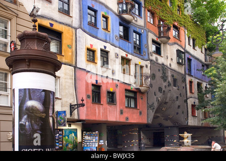 Hundertwasserhaus Vienna / Wien, Österreich Banque D'Images