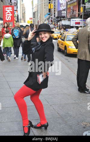 Chicago Show Girl Times Square New York City Banque D'Images