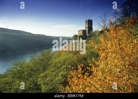 Château Gutenfels près de Kaub, Rhin, Rhénanie-Palatinat, Allemagne Banque D'Images