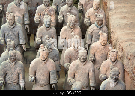 L'Armée de terre cuite, Xi'an, province du Shaanxi, Chine Banque D'Images