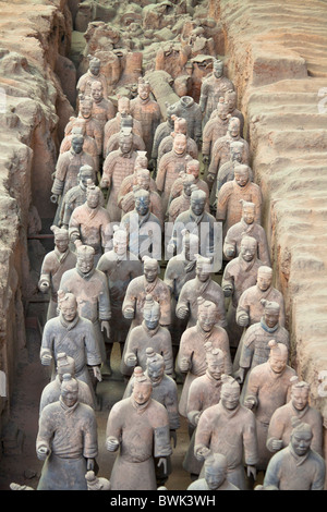 L'Armée de terre cuite, Xi'an, province du Shaanxi, Chine Banque D'Images