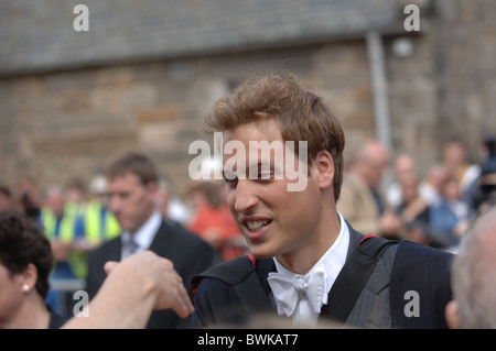 Le prince William les diplômés de l'Université de St Andrews où il a rencontré sa future épouse. Banque D'Images