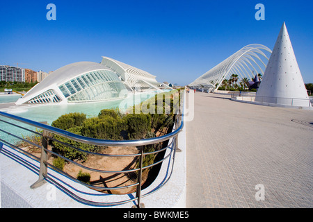 Artes y de lire Espagne Europe Valencia Ciudad de lire Ciencias ville ville des arts et des sciences Sci compétences Banque D'Images